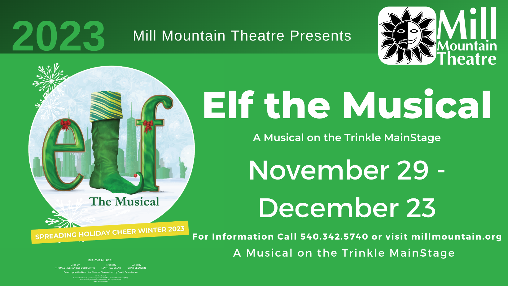 Mill Mountain Theatre Presents Elf the Musical Mill Mountain Theatre